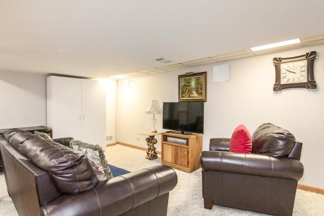 7313 W Howard Ave, Chicago, IL 60631 - carpeted living room featuring baseboards and visible vents