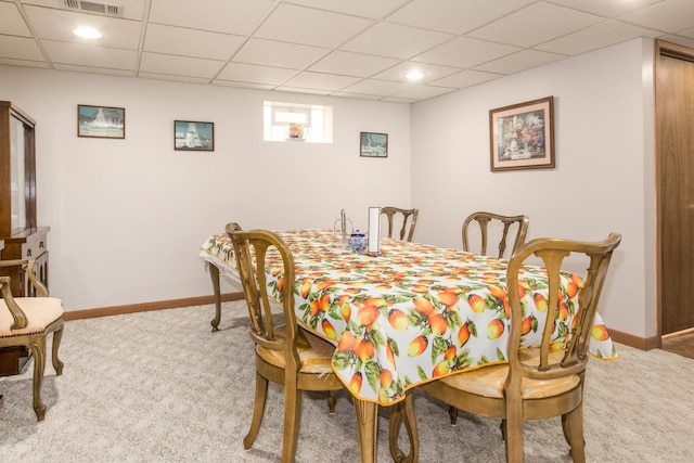 7313 W Howard Ave, Chicago, IL 60631 - carpeted dining area with a drop ceiling, recessed lighting, and baseboards