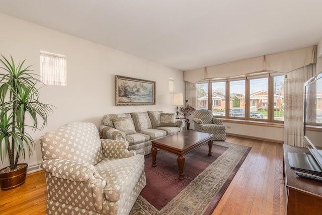 7313 W Howard Ave, Chicago, IL 60631 - living area with hardwood / wood-style floors and baseboards