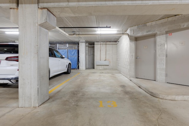 view of parking deck