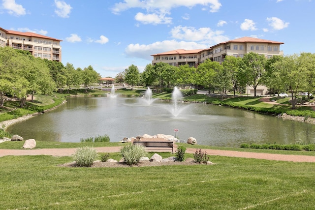 view of water feature