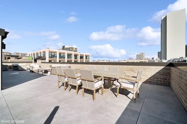 view of patio with outdoor dining space