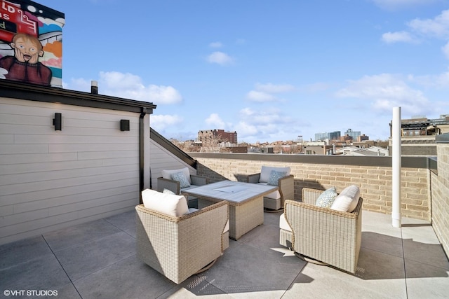 view of patio with an outdoor hangout area