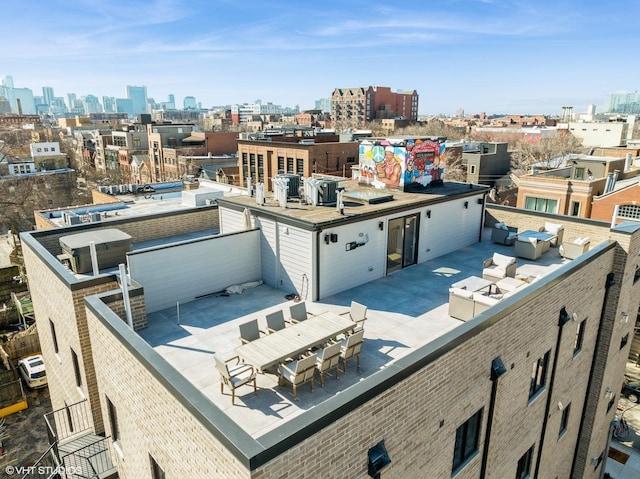 exterior space with a view of city