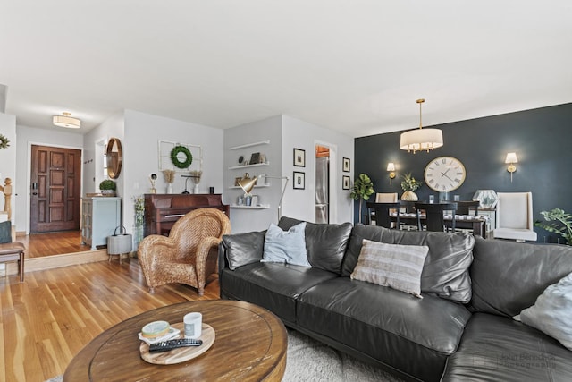 living area featuring wood finished floors