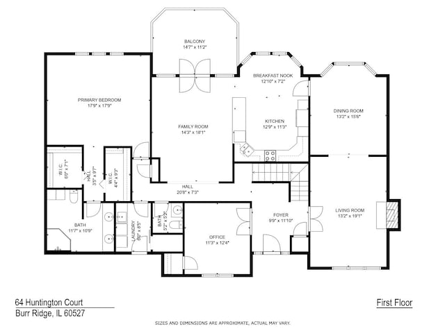 64 Huntington Ct, Burr Ridge, IL 60527 - room layout