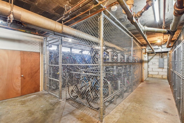 storage area featuring electric panel