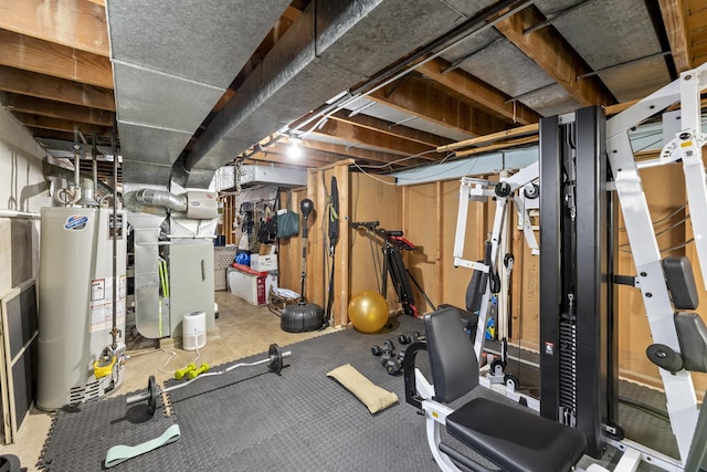 8515 S Kildare Ave, Chicago, IL 60652 - workout area featuring heating unit and gas water heater