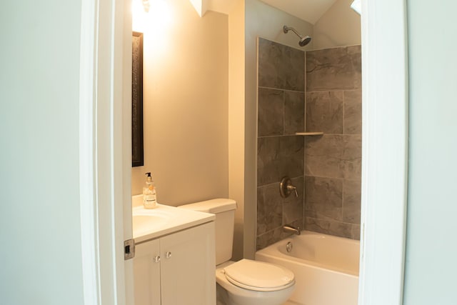 227 E 6th St, Lockport, IL 60441 - full bath featuring vanity, toilet, and bathing tub / shower combination