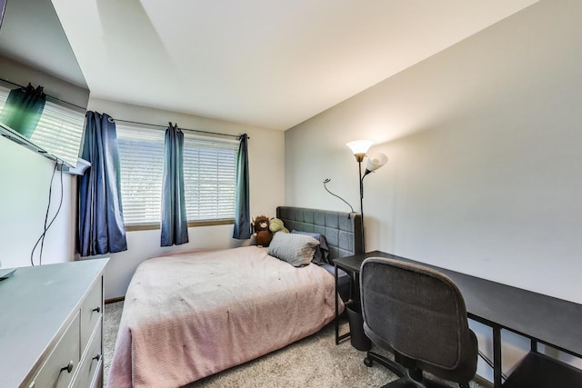 1214 Lone Oak Trl, Aurora, IL 60506 - bedroom featuring light carpet, an office area, and baseboards
