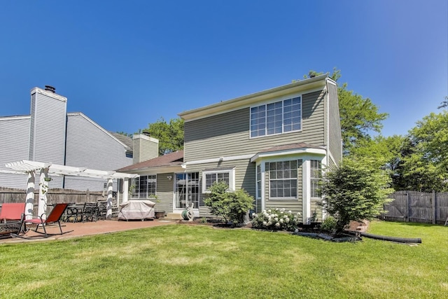 1214 Lone Oak Trl, Aurora, IL 60506 - back of house featuring a patio and a pergola