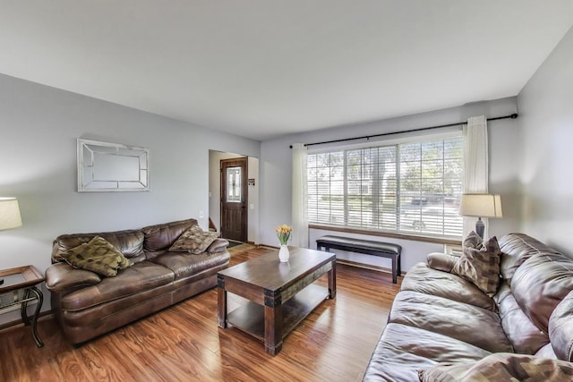 1214 Lone Oak Trl, Aurora, IL 60506 - living room featuring wood finished floors