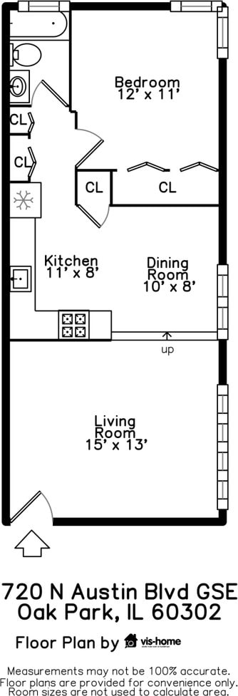 720 N Austin Blvd Unit Gnw, Oak Park, IL 60302 - floor plan