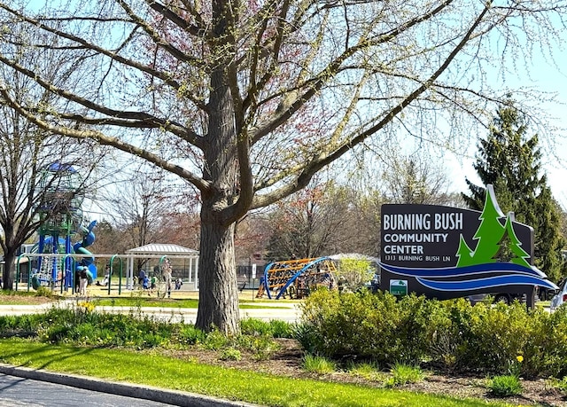 view of community featuring playground community