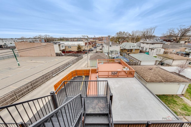 bird's eye view with a residential view