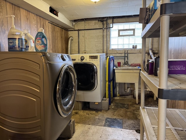 10434 S Green St, Chicago, IL 60643 - clothes washing area featuring washing machine and clothes dryer and laundry area