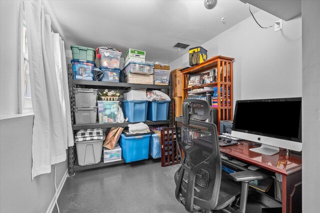 view of office area
