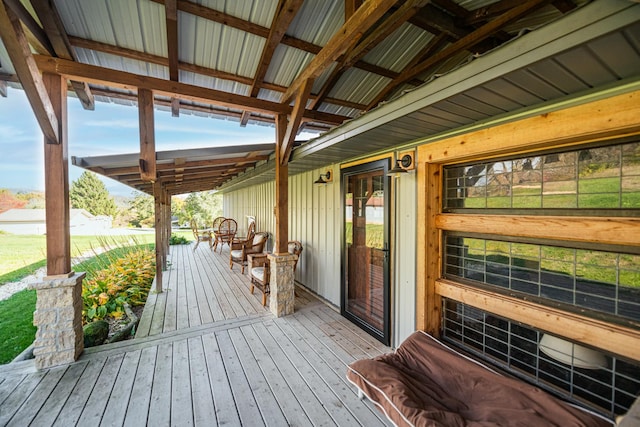 view of wooden terrace