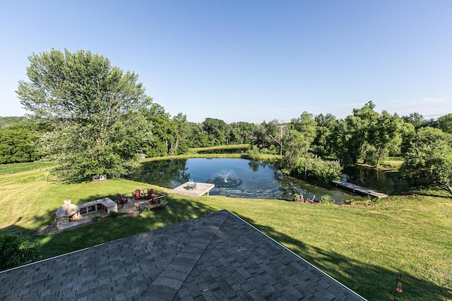 view of water feature featuring a boat dock