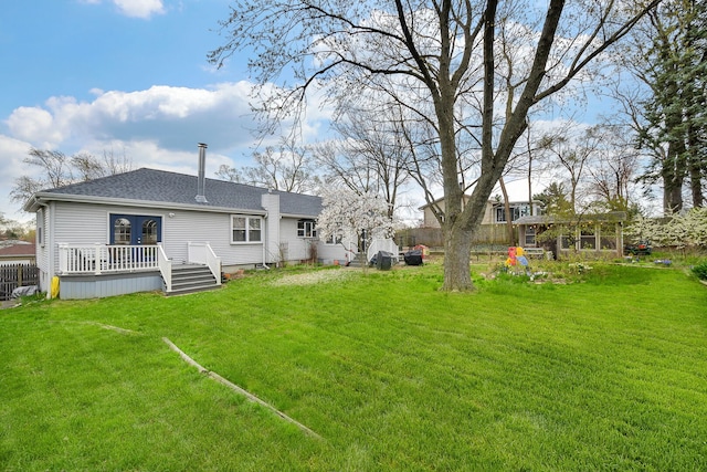 2N252 Diane Ave, Glen Ellyn, IL 60137 - rear view of property featuring a wooden deck and a shingled roof