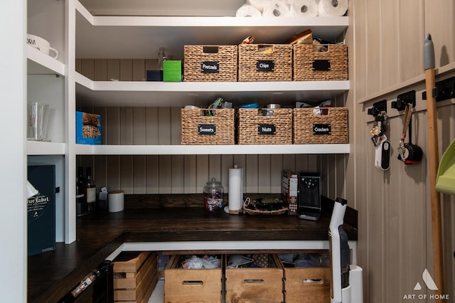 view of storage area