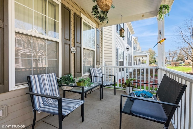 balcony with covered porch