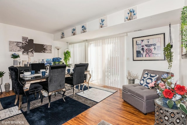 interior space featuring wood finished floors