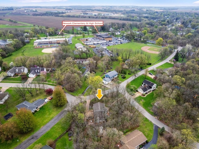 aerial view with a residential view