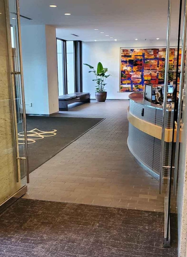 reception with recessed lighting