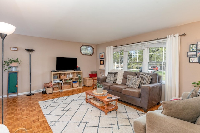 living room with visible vents
