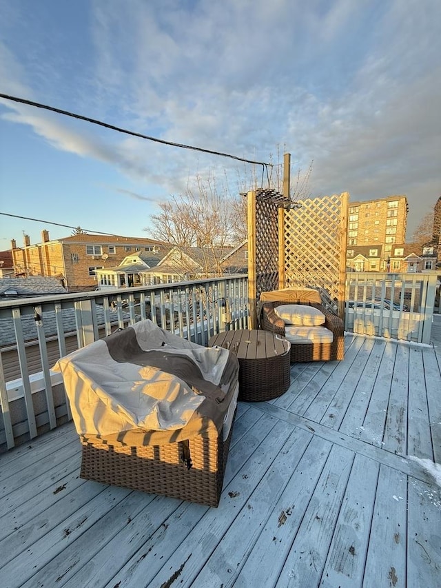 view of wooden terrace