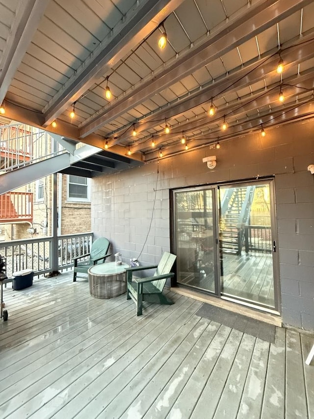view of wooden deck