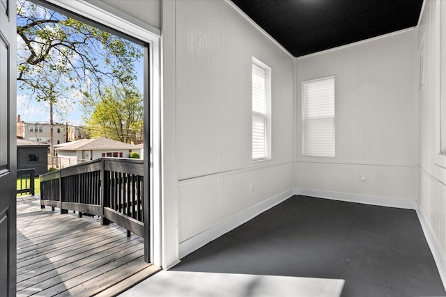 interior space with baseboards