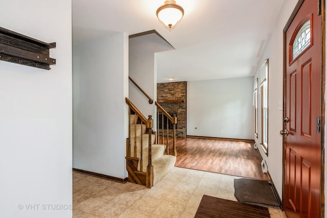 41W058 Colson Dr, Saint Charles, IL 60175 - foyer featuring stairs and baseboards