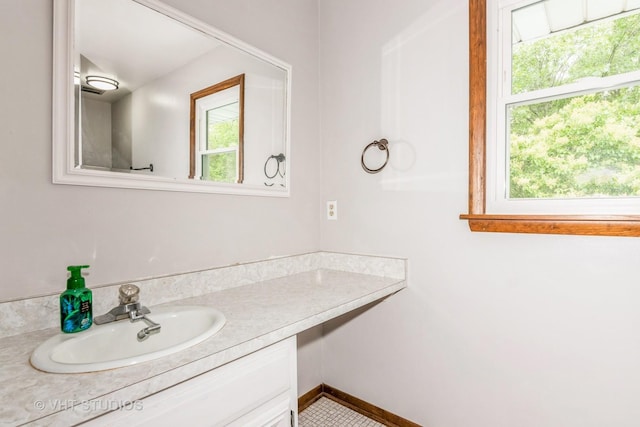 41W058 Colson Dr, Saint Charles, IL 60175 - bathroom featuring plenty of natural light, vanity, and baseboards