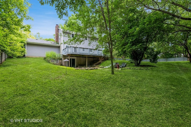 41W058 Colson Dr, Saint Charles, IL 60175 - view of yard featuring a wooden deck