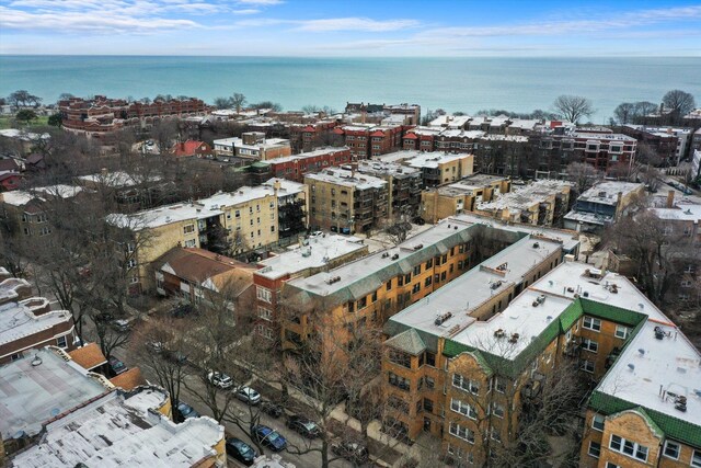 7633 N Greenview Ave Unit 3W, Chicago, IL 60626 - birds eye view of property featuring a water view