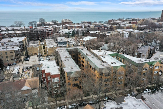 7633 N Greenview Ave Unit 3W, Chicago, IL 60626 - drone / aerial view featuring a water view
