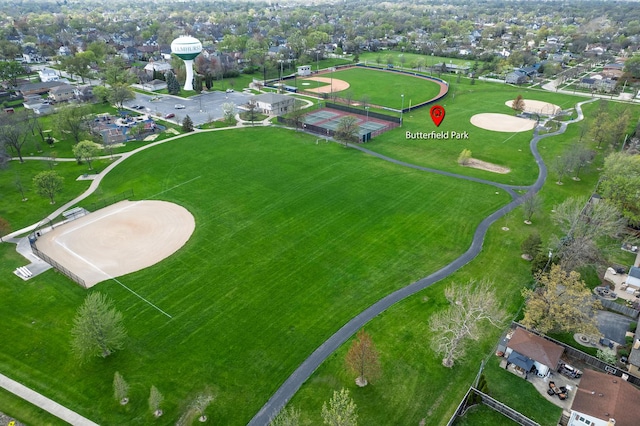 aerial view of property and surrounding area