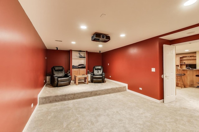 2502 S Hidden Trl, Spring Grove, IL 60081 - sitting room with carpet, baseboards, and recessed lighting