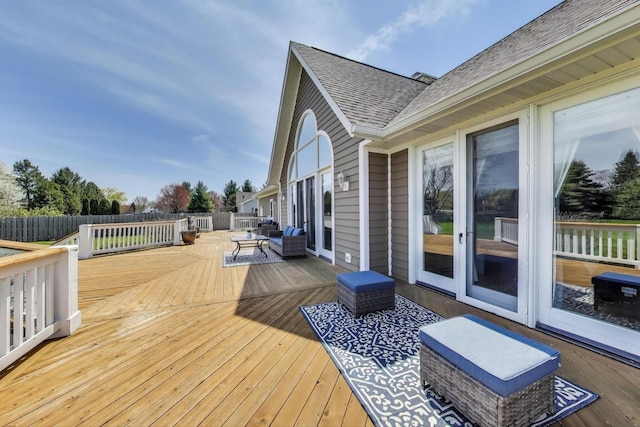 2502 S Hidden Trl, Spring Grove, IL 60081 - wooden deck with fence and outdoor lounge area
