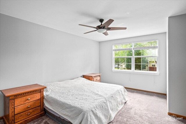 1118 Golden Oaks Pkwy, Aurora, IL 60506 - bedroom featuring baseboards, carpet flooring, and ceiling fan