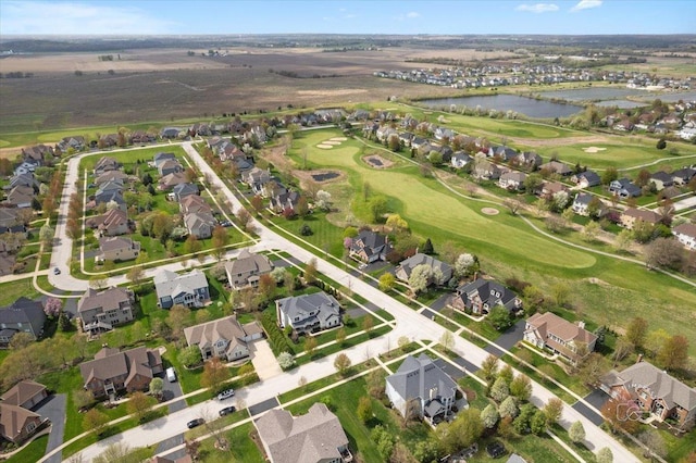 39W729 N Hathaway Ln, Geneva, IL 60134 - aerial view featuring a residential view, view of golf course, and a water view