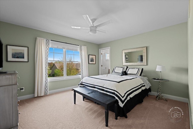 39W729 N Hathaway Ln, Geneva, IL 60134 - carpeted bedroom with baseboards and ceiling fan