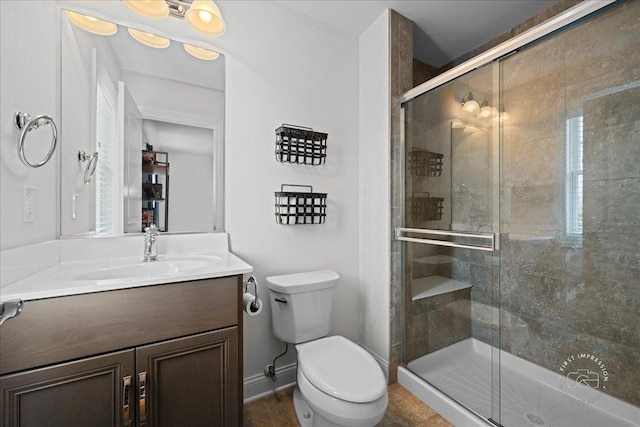 39W729 N Hathaway Ln, Geneva, IL 60134 - bathroom featuring vanity, a shower stall, and toilet