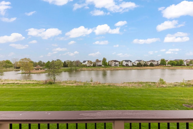 water view featuring nearby suburban area