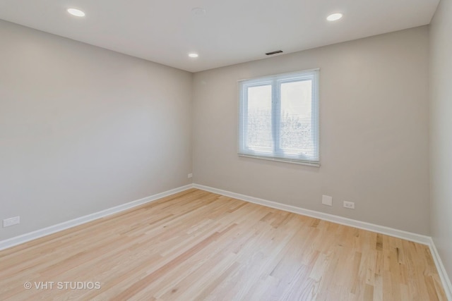 1188 Parkview Ct, Carol Stream, IL 60188 - spare room featuring recessed lighting, baseboards, visible vents, and wood finished floors