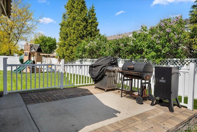 14329 Springfield Ct, Plainfield, IL 60544 - view of patio / terrace with a playground