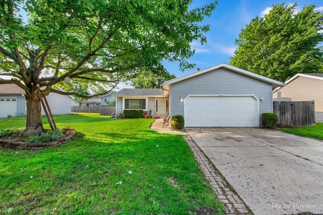 5214 Abbey Dr, Mchenry, IL 60050 - view of front of property with a garage and concrete driveway