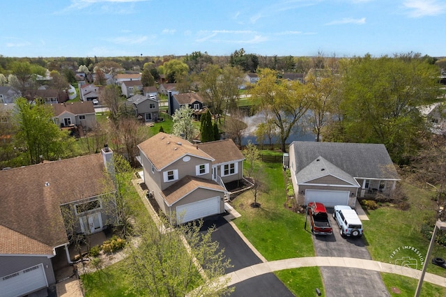 bird's eye view with a residential view